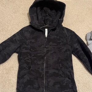 Kids Black Camo Hoodie